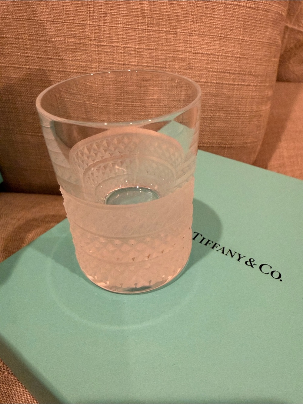 Tiffany & Co. Diamond cut crystal shot glassware